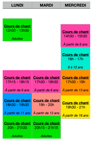 Reprise des cours collectifs le 9 septembre 2024